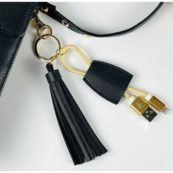 POWER UP IN STYLE - Smartphone Key Chain USB/iPhone Charging Cable w/Tassel. - Picture 9 of 16